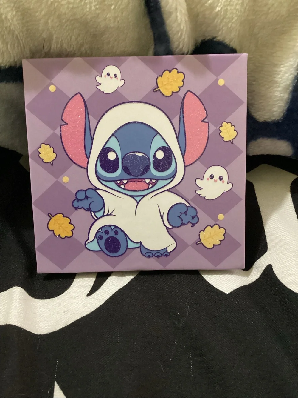 Purple Stitch Character eye shadow  - Cute Ghosts & Leaves